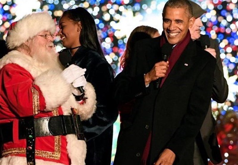 عکس / آخرین کریسمس اوباما در کاخ سفید