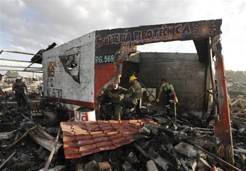 فیلم/آتش‌سوزی در بزرگترین بازار مواد آتش‌زا در مکزیک