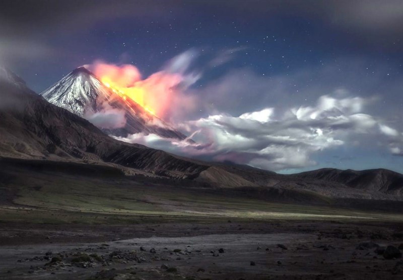 عکس / کوه آتش‌فشان فعال در روسیه