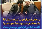 فوتوتیتر/ضرغامی: روحانی نباید فراموش کند که در سال 96، یک مدافع است و نه یک مهاجم!