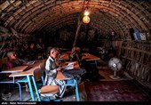 مدرسه کپری روستای انور آباد - سیستان و بلوچستان