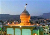 عکس/ پانورامایی زیبا از صحن جامع احمدی هنگام غروب آفتاب