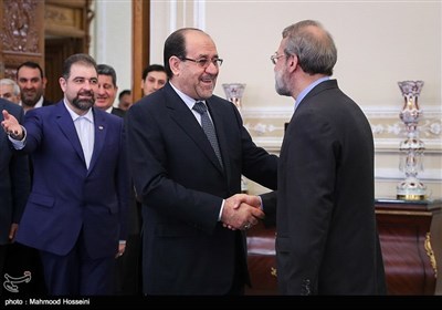 لقاء علی لاریجانی ونوری المالکی