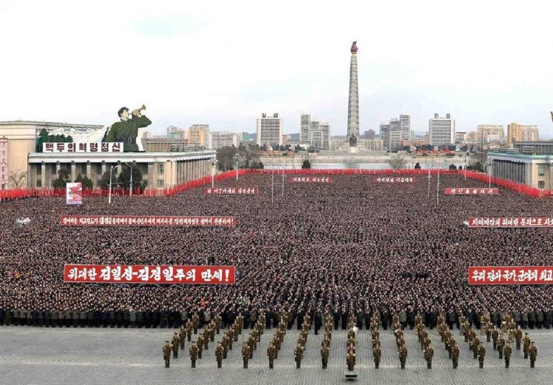 راهپیمایی پس از پیام هسته‌ای در کره شمالی + تصاویر