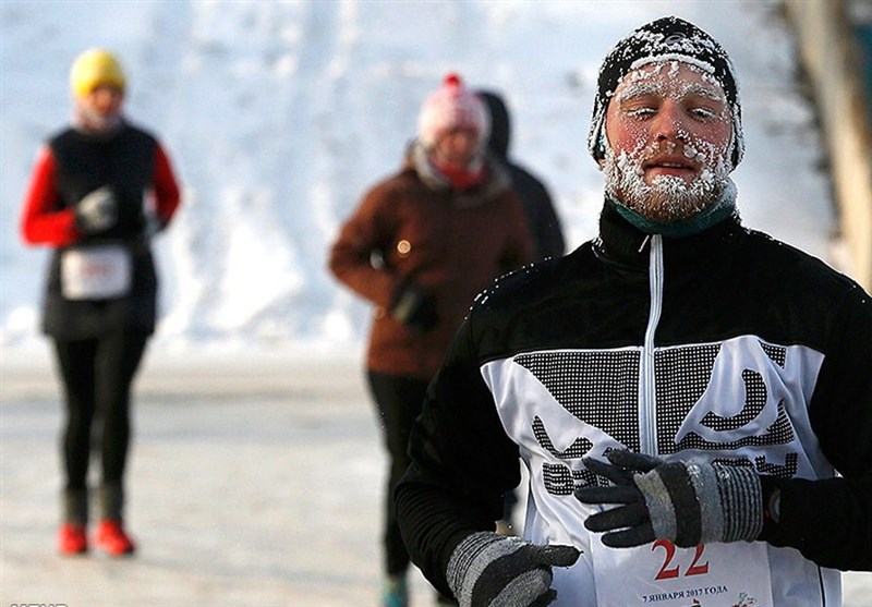 عکس / مسابقه دو در هوای منفی 24 درجه سانتیگراد روسیه