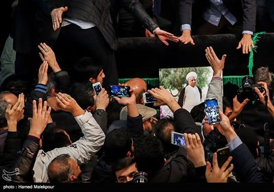 وداع با پیکر آیت الله هاشمی رفسنجانی در حسینیه جماران