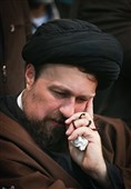 حجت الاسلام و المسلمین سیدحسن خمینی در  مراسم وداع با پیکر آیت‌الله هاشمی رفسنجانی در حسینیه جماران