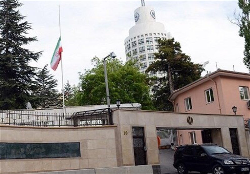 نیمه افراشته شدن پرچم سفارت ایران در ترکیه و بازگشایی دفتر یادبود آیت الله هاشمی