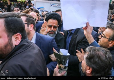 حجت الاسلام سیدمحمود علوی وزیر اطلاعات در مراسم تشییع پیکر آیت الله هاشمی رفسنجانی