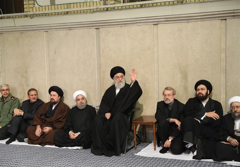 مراسم تأبین آیة الله رفسنجانی بحضور الإمام الخامنئی