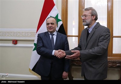 دیدار عماد خمیس نخست وزیر سوریه با علی لاریجانی رئیس مجلس