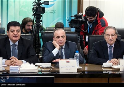 عماد خمیس نخست وزیر سوریه و عدنان محمود سفیر سوریه در تهران