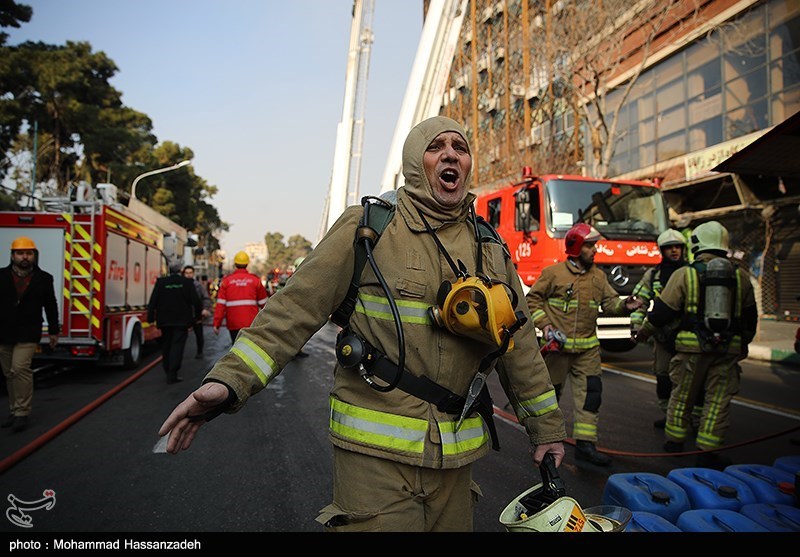 Building in Tehran Collapses after Massive Blaze (+Video)