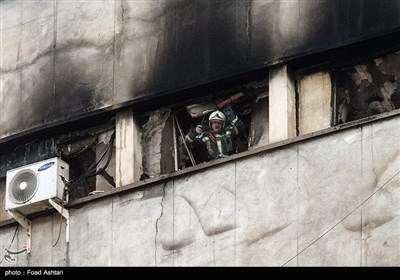 فرو ریختن ساختمان پلاسکو در پی آتش سوزی - 2