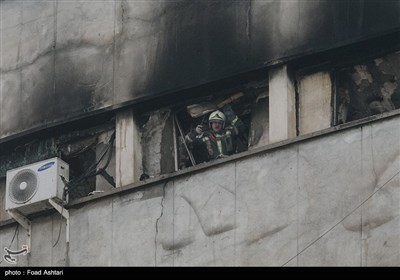فرو ریختن ساختمان پلاسکو در پی آتش سوزی - 4