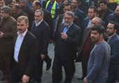 حضور وزیر کشور و حسین فریدون در محل حادثه پلاسکو + تصویر