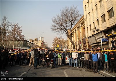 فرو ریختن ساختمان پلاسکو در پی آتش سوزی