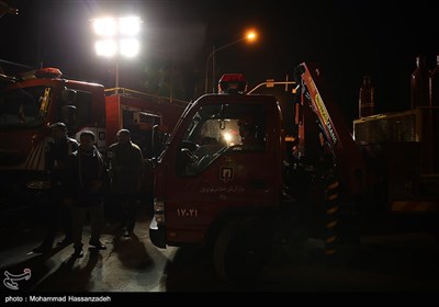 ادامه عملیات امداد رسانی حادثه پلاسکو