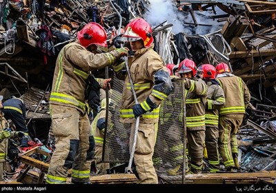 Rescue Work Continues Following High-Rise Collapse in Tehran 