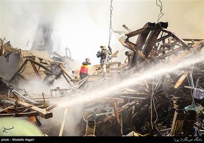 Rescue Work Continues Following High-Rise Collapse in Tehran 