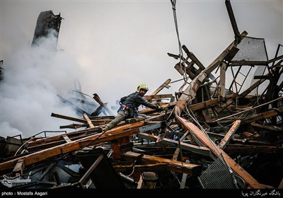 Rescue Work Continues Following High-Rise Collapse in Tehran 