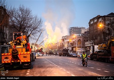 Rescue Work Continues Following High-Rise Collapse in Tehran 