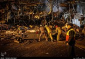 عملیات امداد رسانی حادثه ساختمان پلاسکو