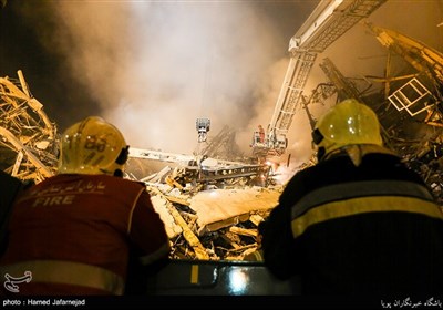 عملیات امداد رسانی حادثه ساختمان پلاسکو