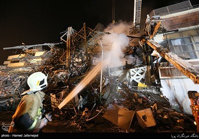 عملیات امداد رسانی حادثه ساختمان پلاسکو