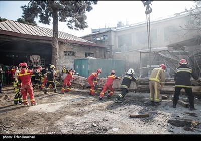 عملیات آوار برداری ساختمان پلاسکو