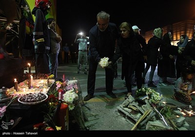 همدردی مردم کیش با آتش نشانان حادثه پلاسکو