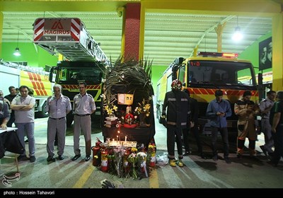 همدردی مردم کیش با آتش نشانان حادثه پلاسکو