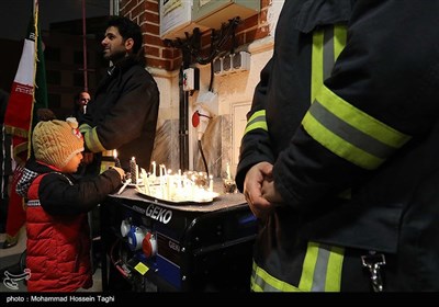 همدردی مردم مشهد با آتش نشانان حادثه پلاسکو