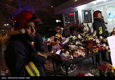 همدردی مردم مشهد با آتش نشانان حادثه پلاسکو