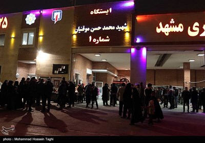 همدردی مردم مشهد با آتش نشانان حادثه پلاسکو