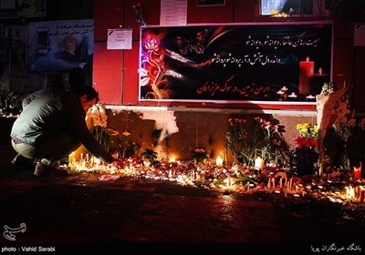 همدردی مردم تهران با آتش نشانان حادثه پلاسکو