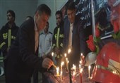 مردم شهر دهدشت یاد شهدای آتش نشان سانحه پلاسکو را گرامی داشتند