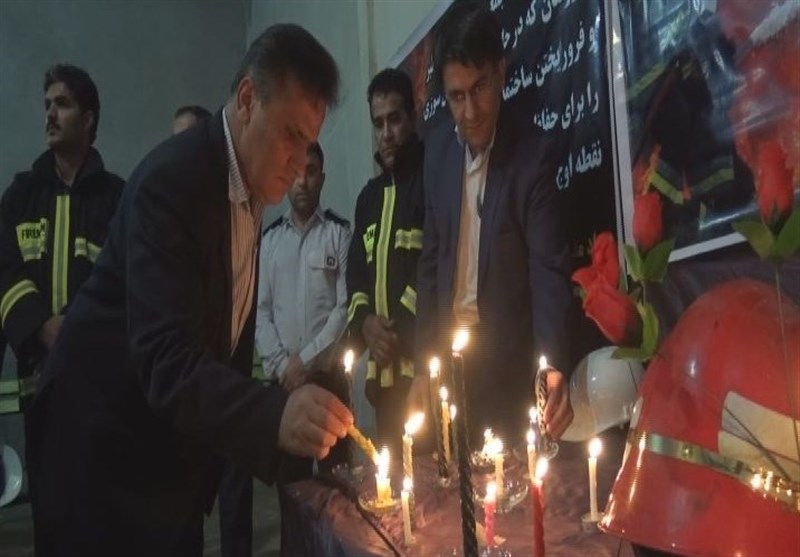 مردم شهر دهدشت یاد شهدای آتش نشان سانحه پلاسکو را گرامی داشتند