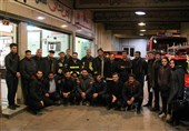 ادای احترام جامعه فوتبال و اعضای هیئت فوتبال اردبیل به شهدای آتش‌نشان
