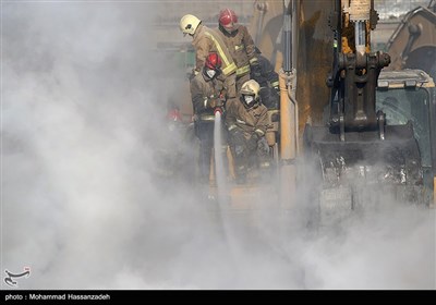 یافتن پیکر آتش نشانان در روز هفتم حادثه پلاسکو