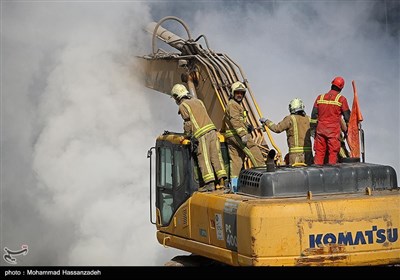 یافتن پیکر آتش نشانان در روز هفتم حادثه پلاسکو