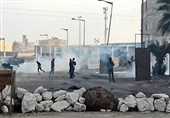 درگیری جوانان بحرینی با نیروهای آل‌خلیفه + تصاویر