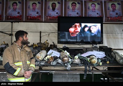 آثار بجا مانده از حادثه پلاسکو در حاشیه نماز جمعه تهران