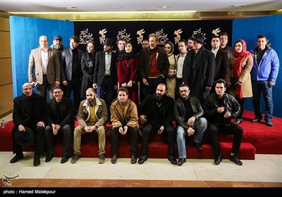 عوامل فیلم آزاد به قید شرط در اولین روز سی و پنجمین جشنواره فیلم فجر - برج میلاد
