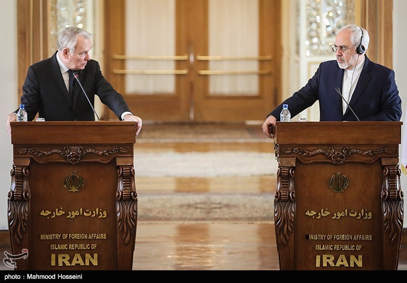 دیدار و نشست خبری وزرای امور خارجه ایران و فرانسه