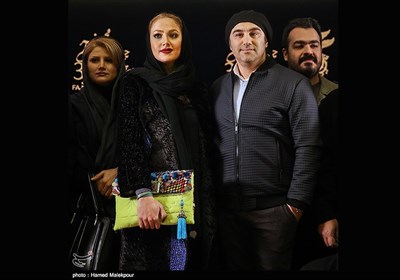 محسن تنابنده و همسرش در چهارمین روز سی و پنجمین جشنواره فیلم فجر - برج میلاد