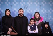 نازنین بیاتی، هومن سیدی و هانیه توسلی بازیگران فیلم مادری - سی و پنجمین جشنواره فیلم فجر