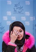 نازنین بیاتی بازیگر در نشست خبری فیلم مادری - سی و پنجمین جشنواره فیلم فجر