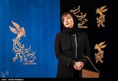هانیه توسلی بازیگر فیلم مادری در پنجمین روز سی و پنجمین جشنواره فیلم فجر - برج میلاد