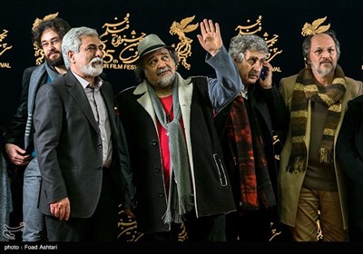 عوامل فیلم پشت دیوار سکوت در ششمین روز سی و پنجمین جشنواره فیلم فجر - برج میلاد